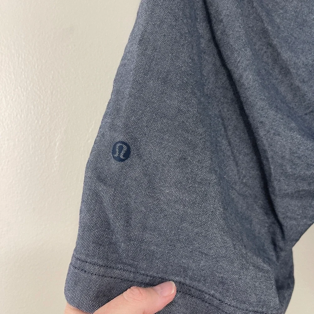 Lululemon Shorts Mens 28 Commission Chino‎ Gray Flat Front Gray Qwick Oxford